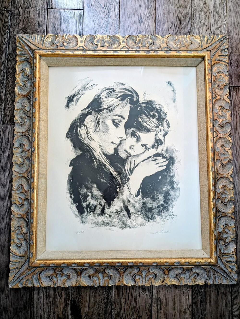 Sandu Liberman "Mother & Child" Original Lithograph Signed and Numbered